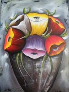 "Red and orange poppies"