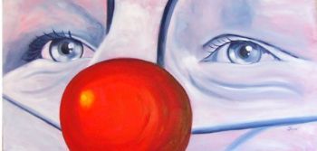 "The Thoughtful Clown's Eyes"