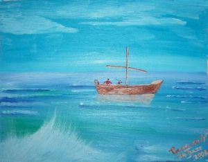 "Vistermanne oppie See - Fishermen on Sea"