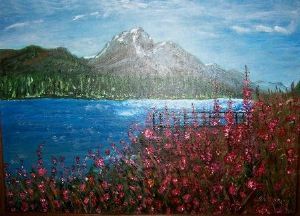 "Flowers at Lake"