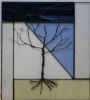 "Stained Glass Wall Hanging : Essential Nature Series - Rain"