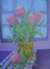 "Proteas in Copper Vase"