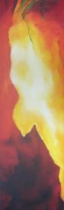 "Set of 2 Red Abstracts"