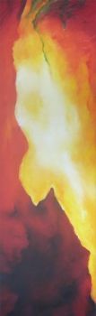 "Set of 2 Red Abstracts"