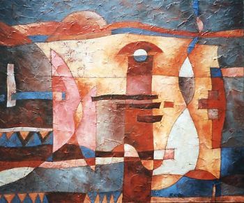 "The Tribesman Abstract Painting"