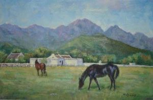 "Horses grazing"