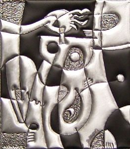 "Woman with Child in Metal 1/1"