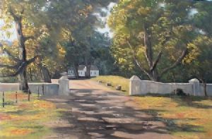 "Through the trees"