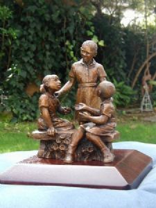 "Three Little Girls Sculpture"