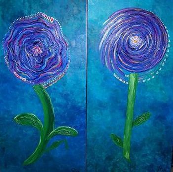 "Blue flowers"