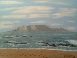 "Table Mountain from Blouberg Strand"