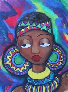 "1c Zulu Girl Big Earrings"
