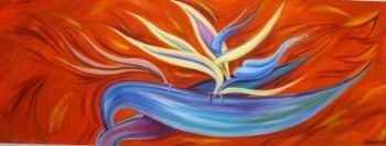 "strelizia in orange"