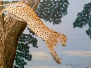 "Leopard Jumping"