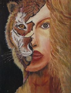 "Tiger Girl Abstract"