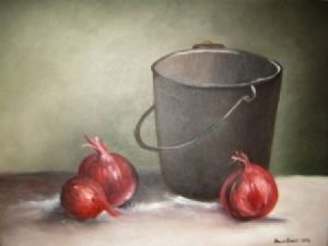 "Still Life with Red Onions"