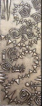 "Metal Geometric Spirals 2 Sculpture 1/1"