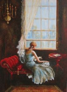 "Red chaise"