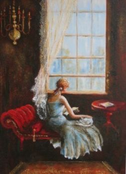 "Red chaise"