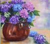 "Copper Pot & Hydrangeas"