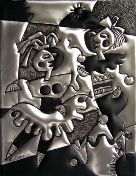 "Ballerina & Juggler 2 in Metal"