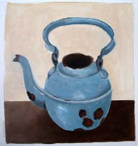 "Blue Enamel Teapot"