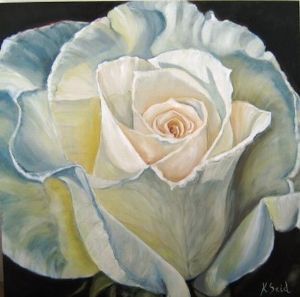 "White Rose on Black"