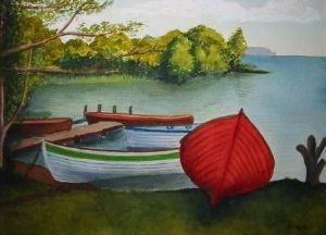 "Boats On Lough in Connemara"