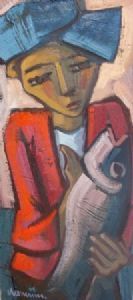 "Man with fish"