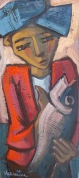 "Man with fish"