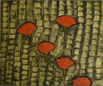 "Carnations in gold"