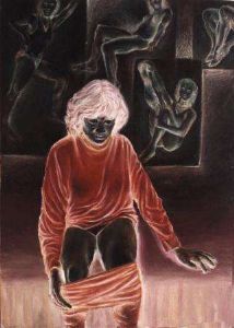 "The Model Undressing"