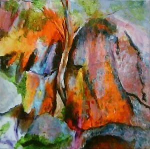 "Lichen Crevasse"
