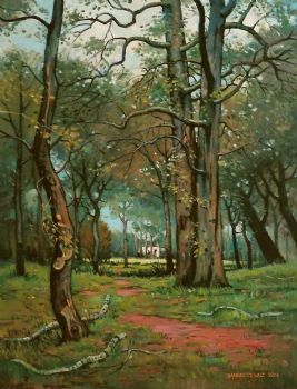 "Old Oaks at Dusk, Stellenbosch"