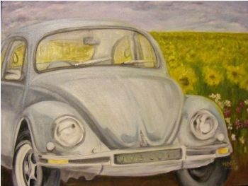 "Beetle in the Sunflower Field"