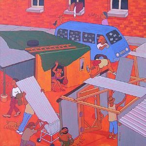 "Township Scene"