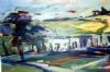"Farm yard with canola fields"