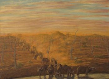 "Thirsty Buffalo Herd"