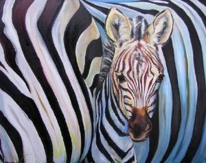 "zebra mom and baby"