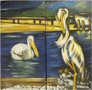 "Birds on the Bergriver Diptych"