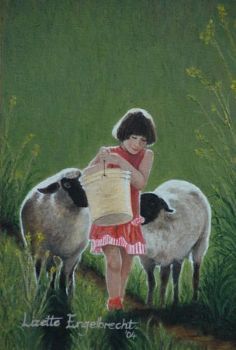 "Girl with bucket"