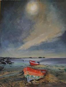 "Moonlit Boats"