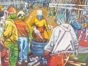"Feast in the Kraal at Qunu"
