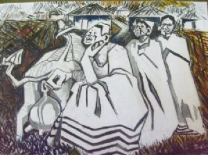 "A Cow + Three Women = Fertility and Abundance"