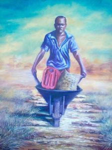 "Boy with Wheelbarrow"