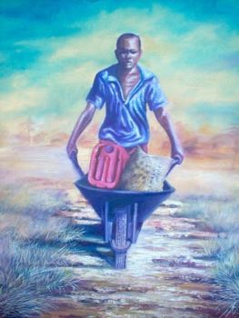"Boy with Wheelbarrow"