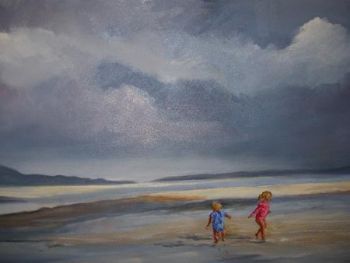 "Playing on the Beach"