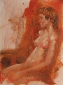 "Seated Nude"