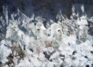 "Horses Running Through Water"