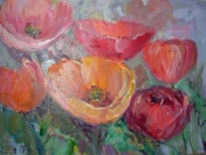 "Poppies in Autumn Colors"